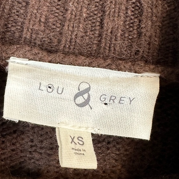 Lou & Grey Fair Isle Mock Neck Crop Sweater Women’s Size XS - Picture 5 of 7